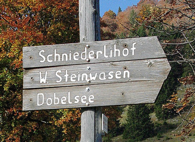 Wegweiser, damit sich Ortsunkundige  auf  Gemarkung Oberried gut zurechtfinden.   | Foto: Markus Donner