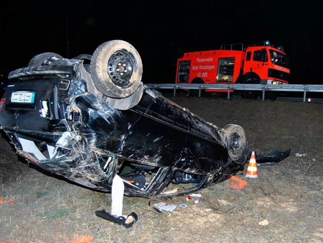 Das Auto nach dem Unfall.  | Foto: Martin Ganz