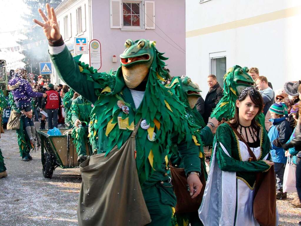 Die Besucher hatten viel Spa beim groen Umzug in Hartheim.