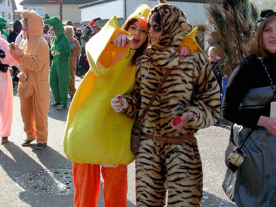 Guck mal, wir werden geknipst! Tiger u...em &#8222;Zoo vom SV Gottenheim&#8220;  | Foto: Mario Schneberg