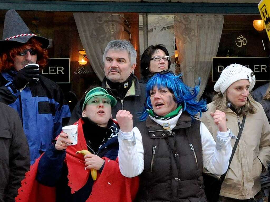 Begeisterte Umzugsbesucher aus Vörstetten Begeisterte Umzugsbesucher aus Vörstetten