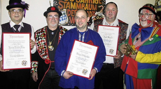 Jrgen Schnauer (Mitte) und Kurt Wenk...von links) und Hans-Peter Zimmermann.   | Foto: MICHAEL GOTTSTEIN