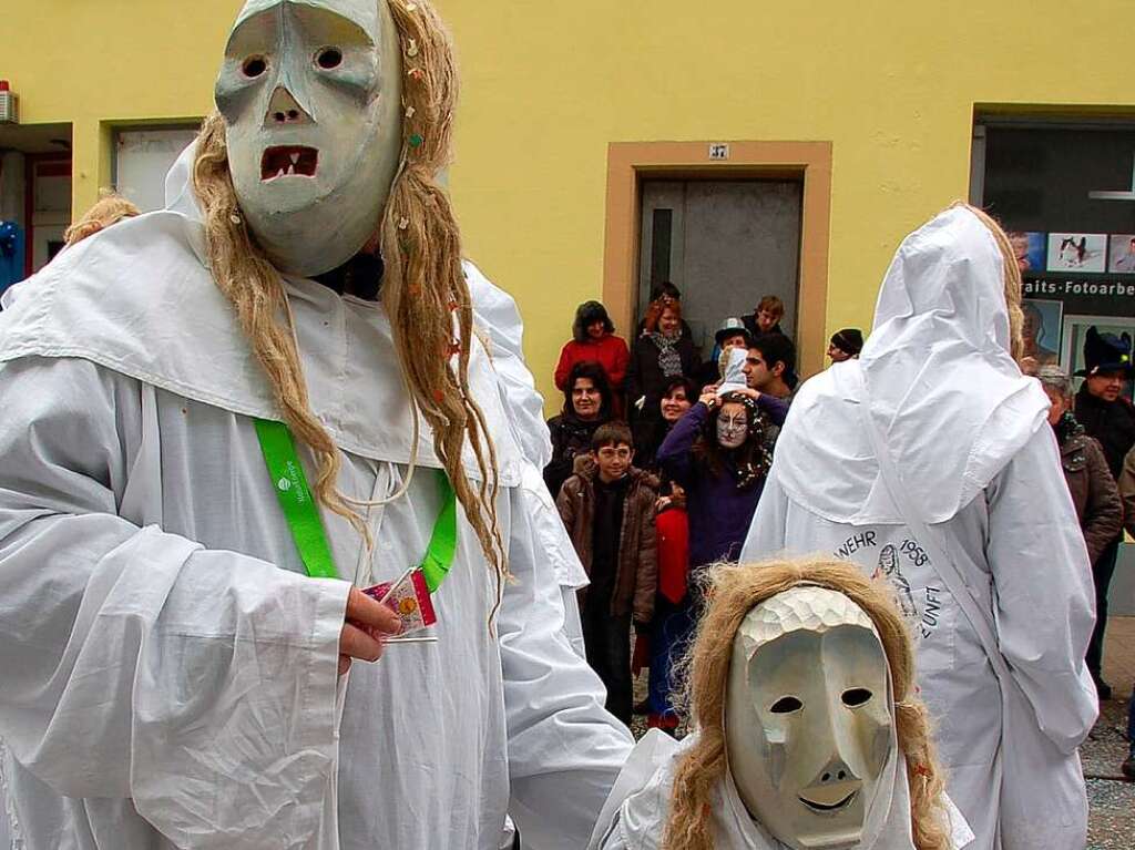 Kalt und sonnig wars am Sonntagnachmittag beim Hhepunkt der Wehrer Fasnacht: Dem Umzug. Unzhlige Schaulustige sumten die Hauptstrae und bestaunten die 35 Fasnachtsgruppen.