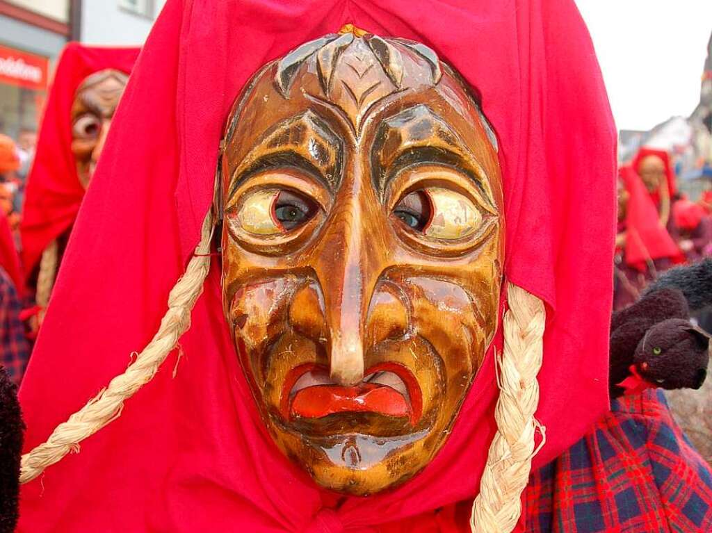 Kalt und sonnig war es am Sonntag beim Hhepunkt der Wehrer Fasnacht: Dem Umzug. Unzhlige Schaulustige sumten die Hauptstrae und bestaunten die 35 Fasnachtsgruppen.