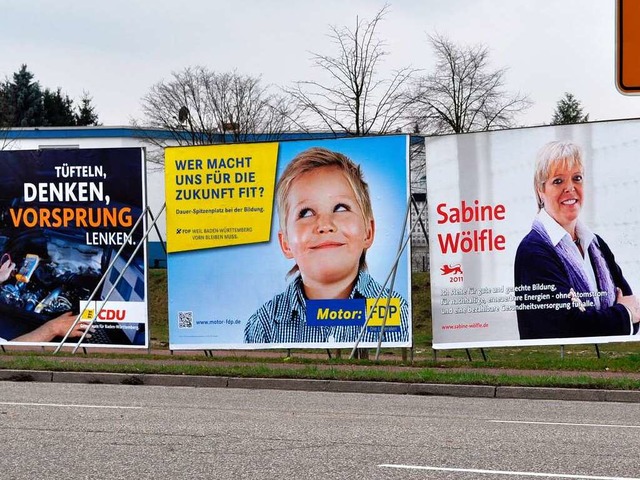 Know-how und Himmelblau: Parteien sagen, was sie meinen, was fr sie spricht.  | Foto: bauermeister