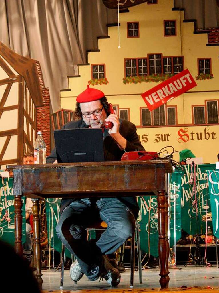 Zunftabend: Lothar Hanser, diesmal als  entnervter „User“ seines Laptops.