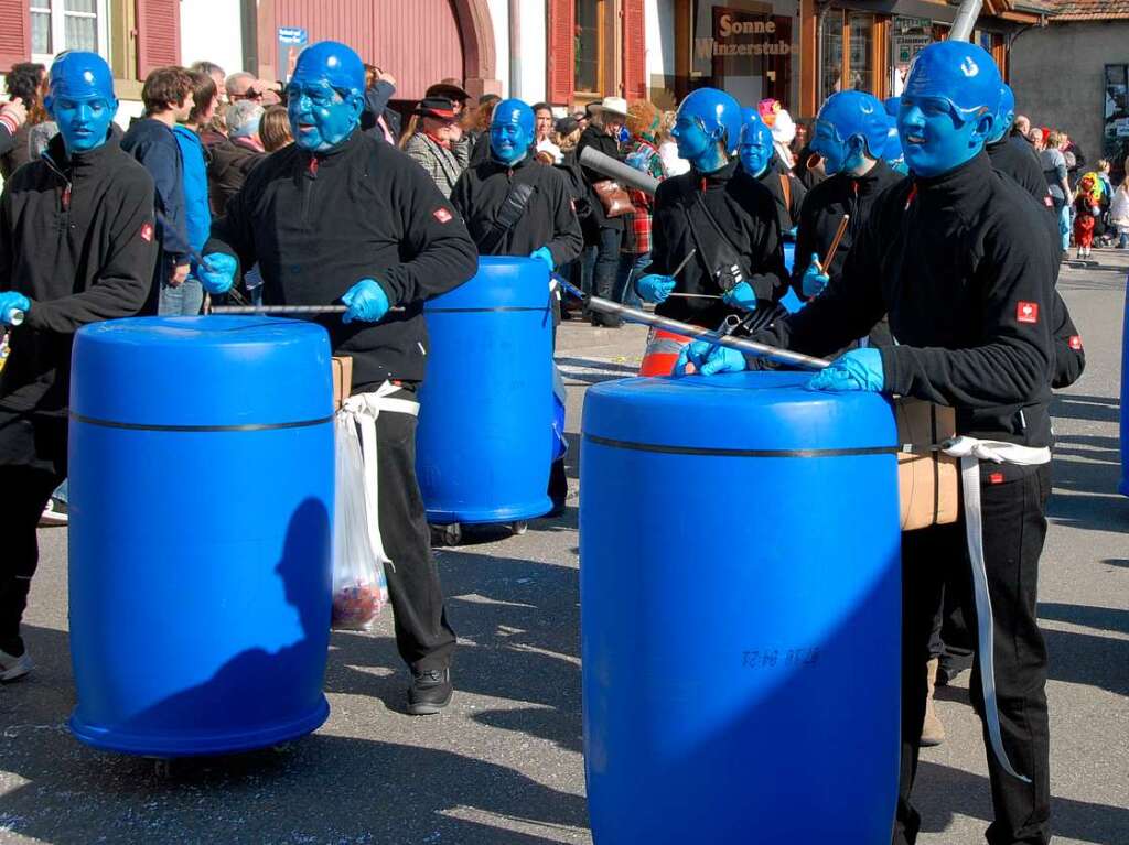 Als Blue-Man-Group kam der Mandolinen- und Gitarrenverein Jechtingen.