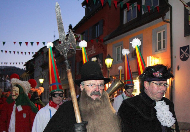 Bei Anruf fort: Dem Nachtwchterpaar f...uttig, Musikanten und die Taganrufer.   | Foto: Daniel Fleig