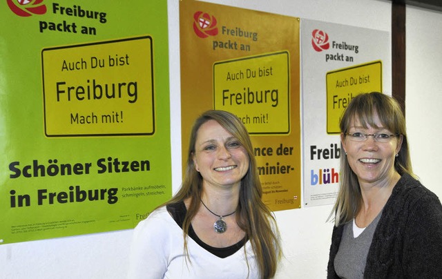 Monika Borodko-Schmidt (links) und Ste...rgerinnen und Freiburger einbeziehen.   | Foto: Michael Bamberger