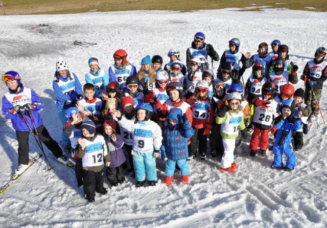 Ehrgeiz und viel Spa verbanden die Te...r des Langenordnacher Kinderskifests.   | Foto: Markus Straub