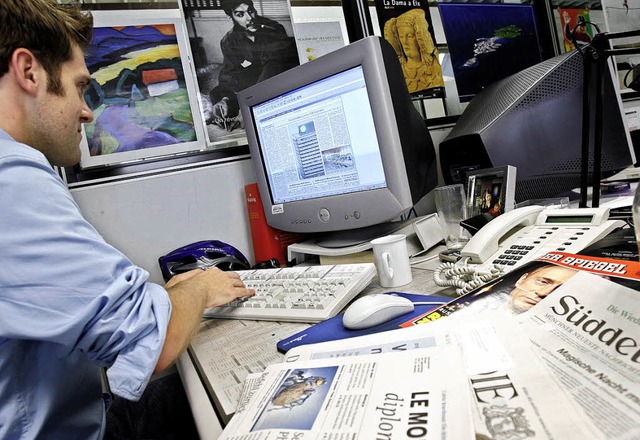 Journalist bei der Arbeit  | Foto: dpa