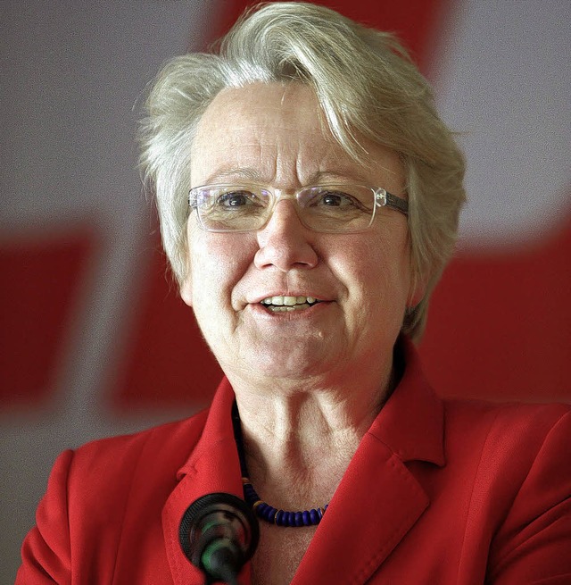 Bundesministerin  Schavan  in Friesenheim.   | Foto: christoph breithaupt