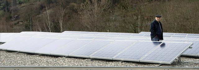 Photovoltaik-Module auf dem Schulzentrum   | Foto: Albert Greiner