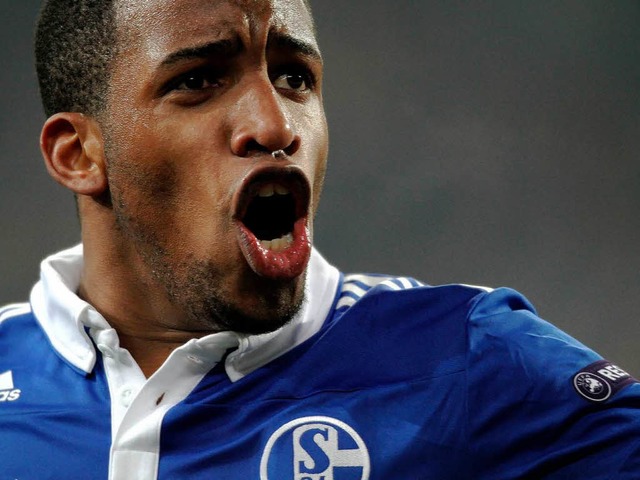 So jubelt ein zweifacher Torschtze: Jefferson Farfan.  | Foto: dapd