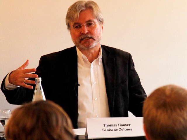 ...dann die Antwort vom Chefredakteur Thomas Hauser.  | Foto: Wolfgang Grabherr