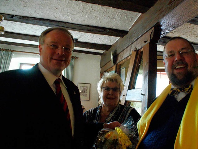 Dirk Niebel, Christl Grber und Hanns-Georg von Wolff  | Foto: hans-jrgen trul