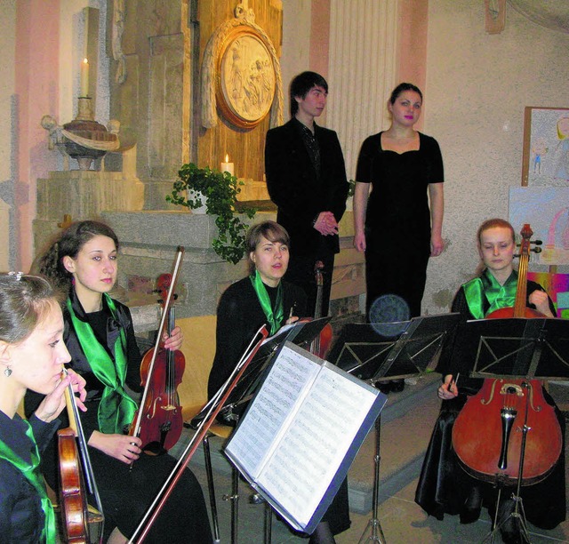 Musikstudenten von der staatlichen Mic... Glinka, Rachmaninow und Tschaikowski.  | Foto: Dehmel