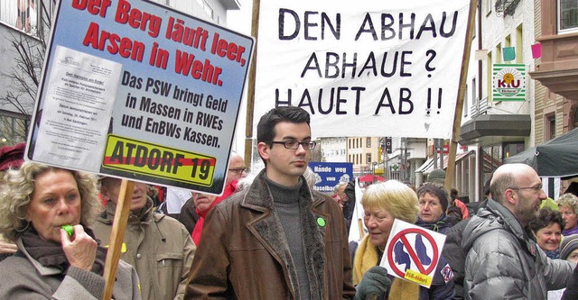 Auch bei der Demonstration Ende Februa...der Klaus Stcklin jetzt zurcknehmen.  | Foto: michael gottstein