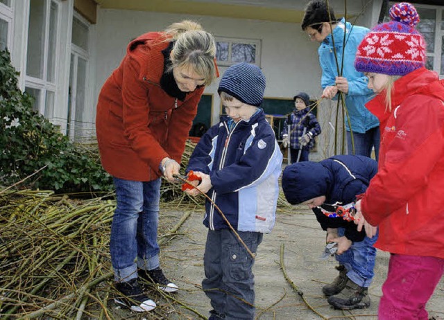 In der Kindertagessttte Bienenkorb  i...abei das Auengelnde zu verschnern.   | Foto: Maja Tolsdorf