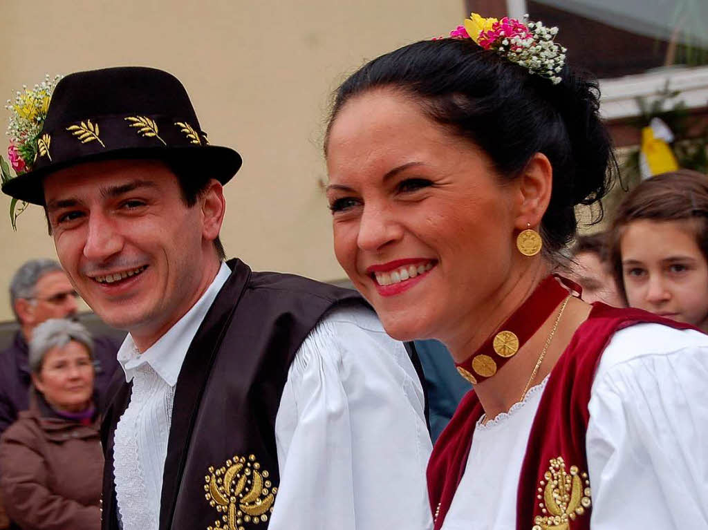 Viele Glubige sumten am Sonntag die Straen der Trompeterstadt bei der Prozession zu Ehren des Stadtpatrons St. Fridolin
