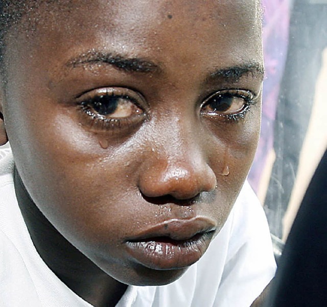 Dieser Junge wurde von Kinderhndlern verschleppt. Er konnte befreit werden.   | Foto: AFP