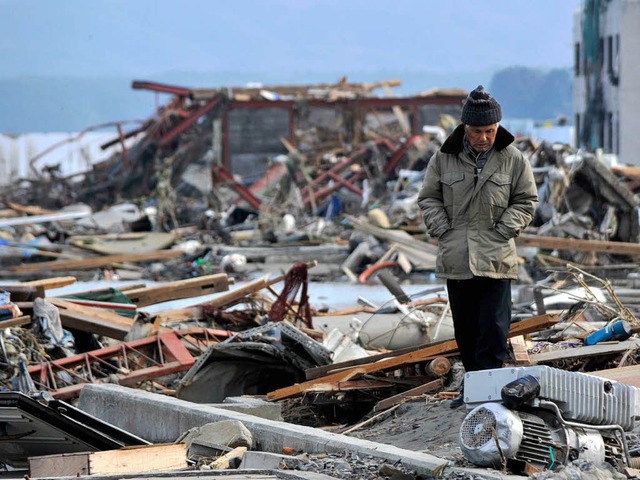 Huser, Straen, Drfer: Das Erdbeben ...sunami haben in Japan vieles zerstrt.  | Foto: dpa