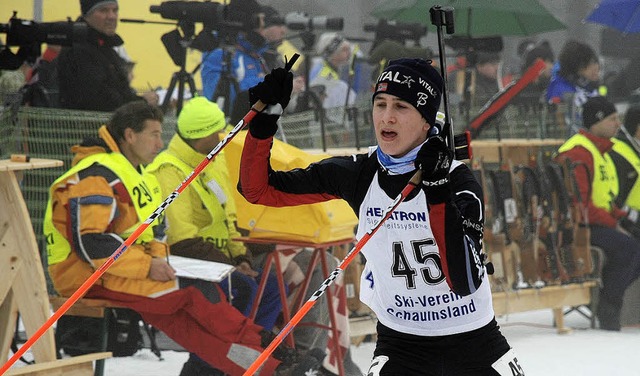 Der Jugendliche Nico Ketterer vom SC S...eg  in der nationalen  Biathlonserie.   | Foto: Jrgen Ruoff