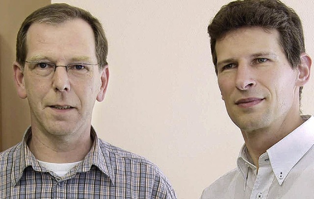 ...Raphael Frank (links) und Thomas Eisinger, eine engere Symbiose eingehen.  | Foto: helmut seller
