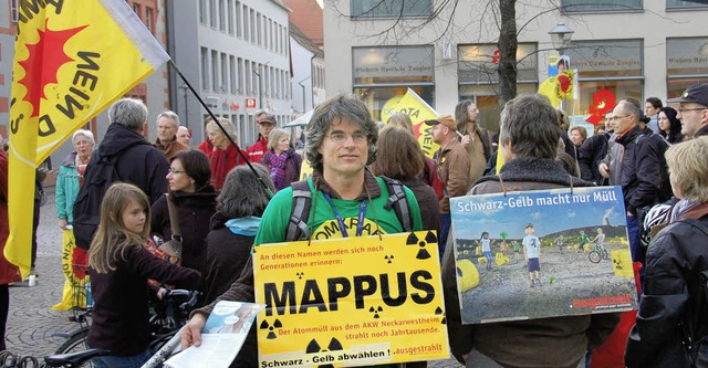 Auch gestern gingen sie wieder auf die...enburger Anti-Atomkraft-Demonstranten.  | Foto: Seller