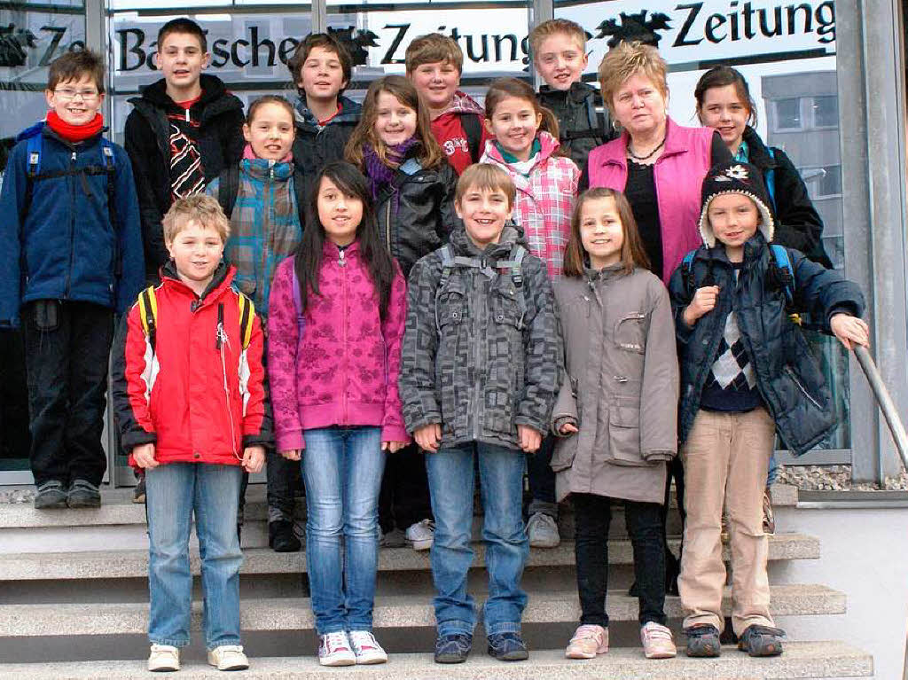 Die Klasse 4b der Eugen-Biser-Schule aus Vogtsburg-Oberbergen mit ihrer Lehrerin Rosa-Marie Hiss