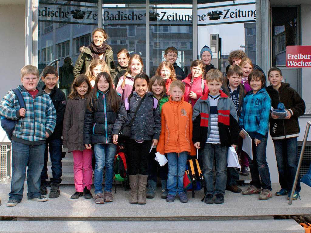 Die Klasse 3/4 der Adolf-Gnshirt-Schule aus Eichstetten mit ihrer Lehrerin Katrin Lenser