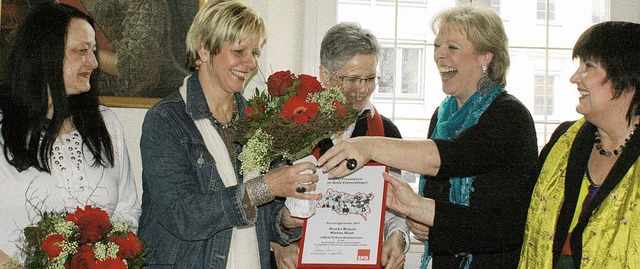 Groe Freude: die Preistrgerinnen Mar...eordnete Marianne Wonnay (von links).   | Foto: Charlotte Wittnebel