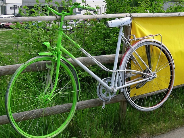 Dieses Fahrrad wird am Sonntag beim Fl...e an der Aktion des Gewerbeverbundes.   | Foto: Archiv: Sylvia-Karina Jahn