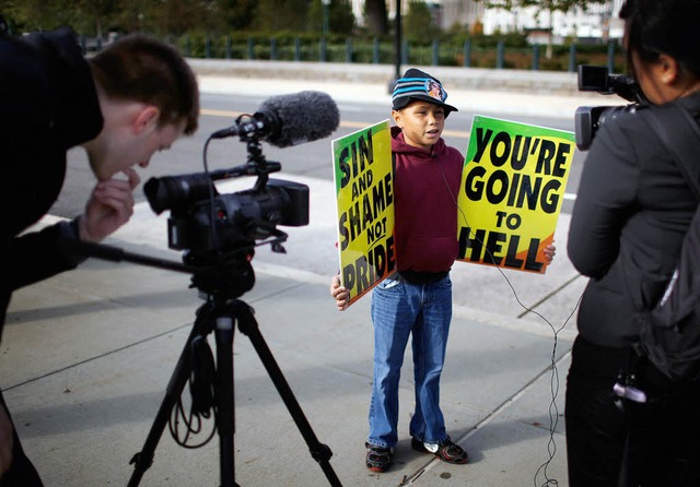 &#8222;Du wirst in die Hlle kommen&#8... tolerierte Homosexualitt zu danken.   | Foto: AFP