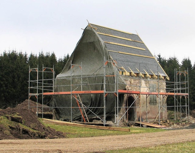 Die Sanierung der Weiler Kapelle, eine...nterbrnd gelegen, geht weiter voran.   | Foto: Martin Wunderle