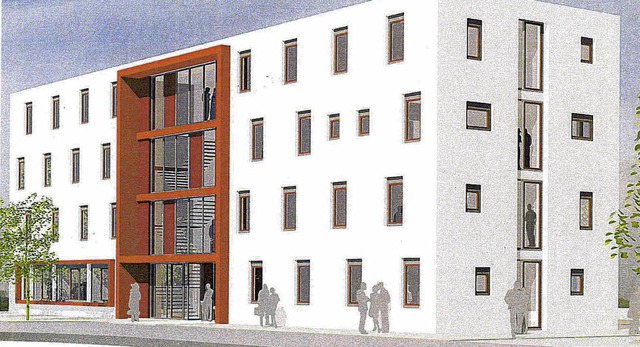 So wird das neue Wohnheim der Badische...rd vom Bro Stope und Weiler geplant.   | Foto: darstellung: stope und Weiler