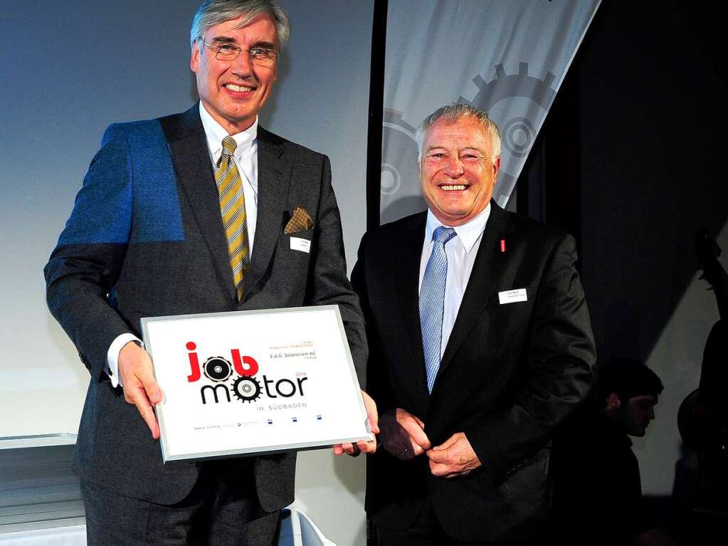 Ein Jobmotor fr Karl Kuhlmann von der Solarstrom AG, zweiter Platz in der Kategorie bis 200 Arbeitspltze
