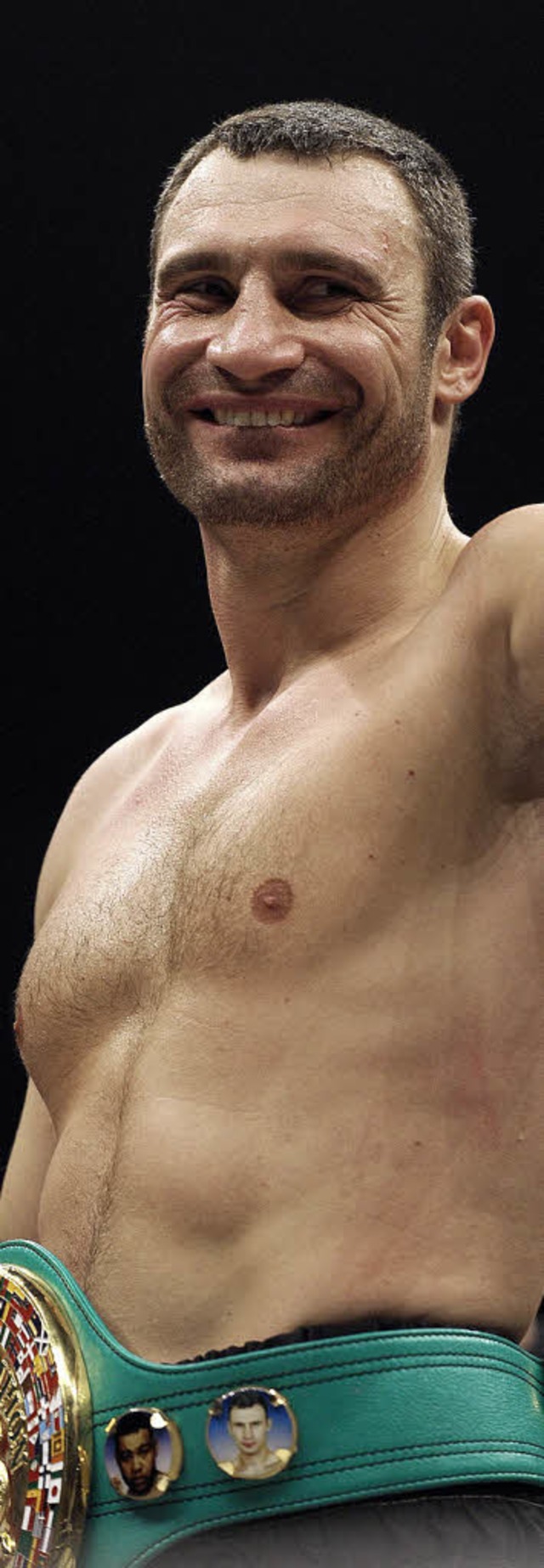 Immerhin kann er noch lachen: Vitali Klitschko   | Foto: afp
