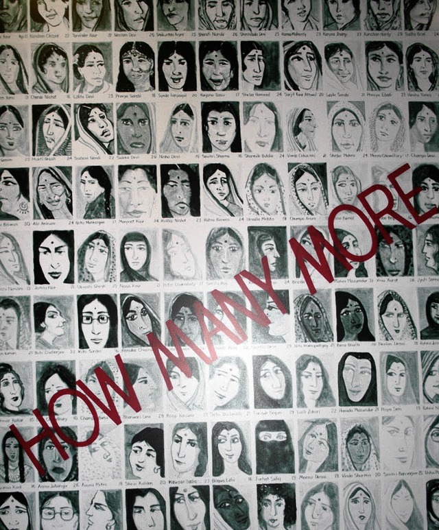 Tatmotiv Ehre: Diese Ausstellung im Ra...igisen Ursachen von Morden an Frauen.  | Foto: Karin Hei