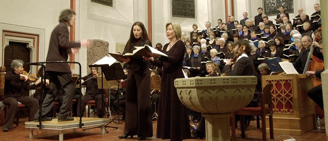 Die Emmendinger Kantorei begeisterte g...ll-Messe von Bach in der Stadtkirche.   | Foto: Gerhard Walser
