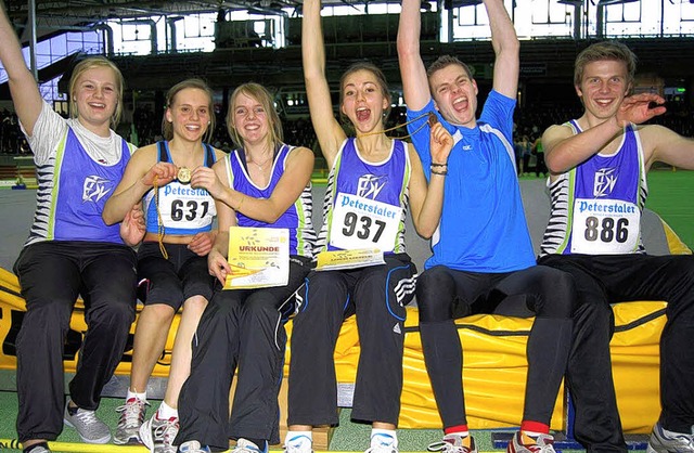 Freude bei den Offenburger Leichtathle... Weiser. Auf dem Foto fehlt Ines Ruf.   | Foto:  Verein