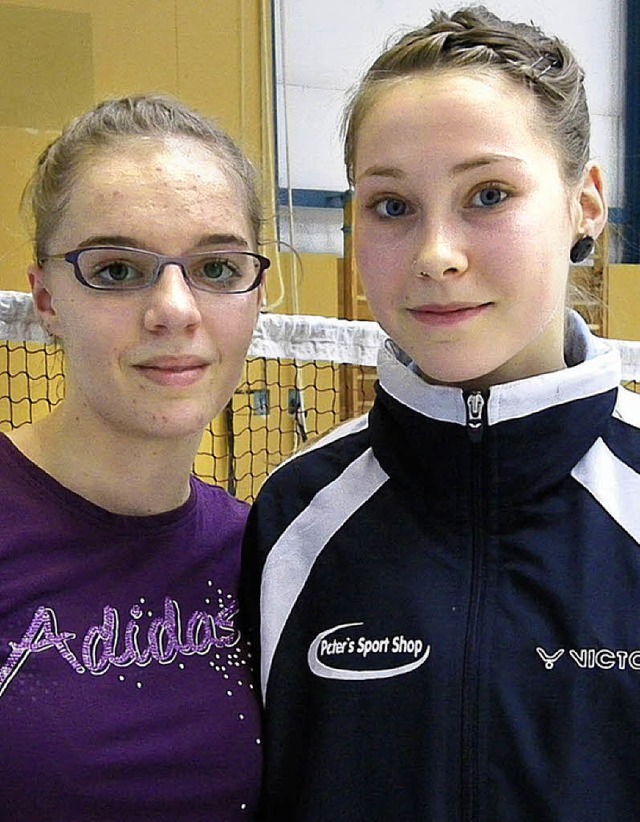 Sdbadische Meisterinnen im Doppel der U19: Lena Meier (links) und Svenja Wei   | Foto: h.-G. kolodziej