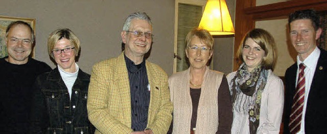 Vorstandsriege der TSG  (von links): d...interle und Vorsitzender Frank Sutter   | Foto: Steineck