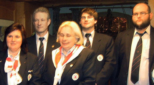 Susanne Gntert, Franz Beck, Heidrun L...rt (von links) wurden vom DRK geehrt.   | Foto: Angelika Heller