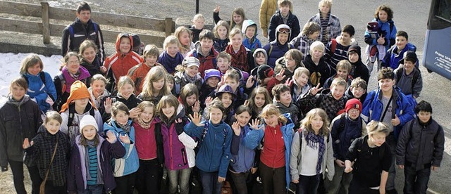 Gelebte Inklusion: 63 Schlerinnen und...einsam zu einer Skiwoche in die Berge.  | Foto: Privat