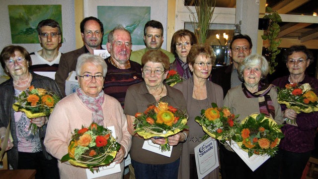 Die Geehrten beim Turnerbund sind alle noch aktiv.   | Foto: Christian Ringwald