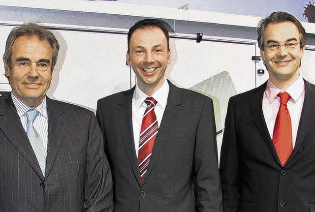 Helmut Honer, Hendrik Kampmann  und Patrick Honer (von links)   | Foto: bz
