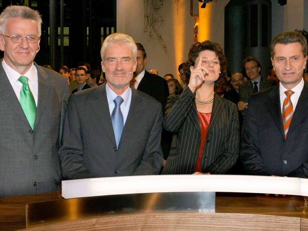 Winfried Kretschmann (links) war bereits bei der Landtagswahl 2006 Spitzenkandidat der Grnen