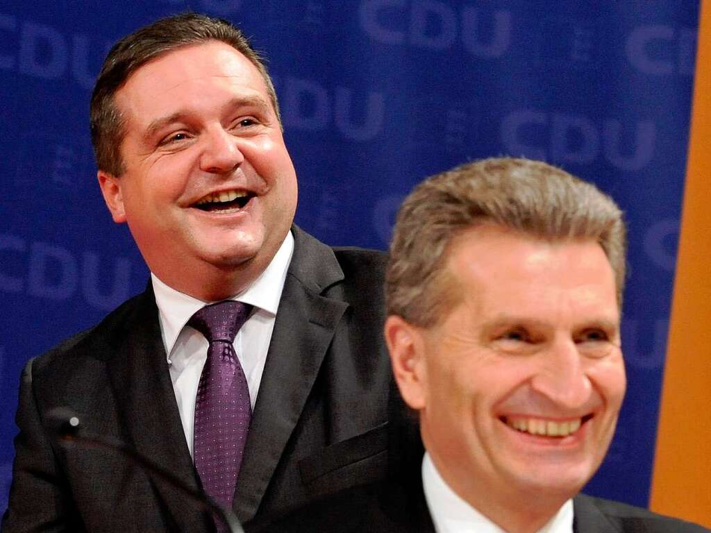 Gnther Oettinger  wechselte im Februar 2010  als EU-Kommissar nach Brssel, Stefan Mappus wird Ministerprsident.