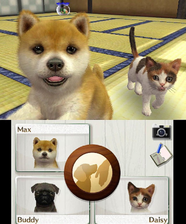 Auch in 3-D niedlich: Hunde und Katzen  | Foto: Screenshot